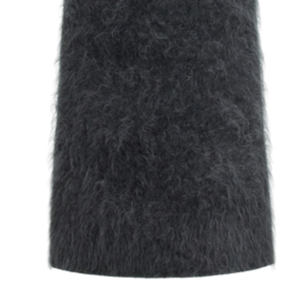 vintage Sybilla noche:  black mohair skirt with silk lining - Picture 8 of 13
